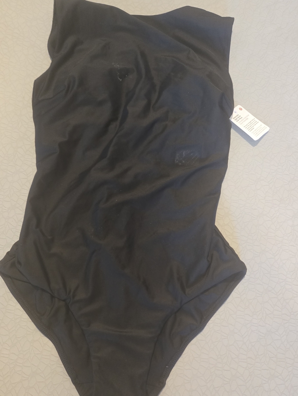 NWT LuluLemon Women's Black High-Neck One-Piece Swimsuit Size 6 - Picture 3 of 7